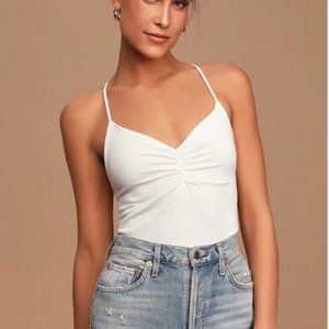 Lulus Ruched Backless Tank